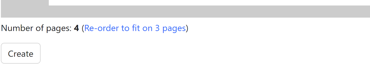Link to reorder a four-page test to fit on three pages