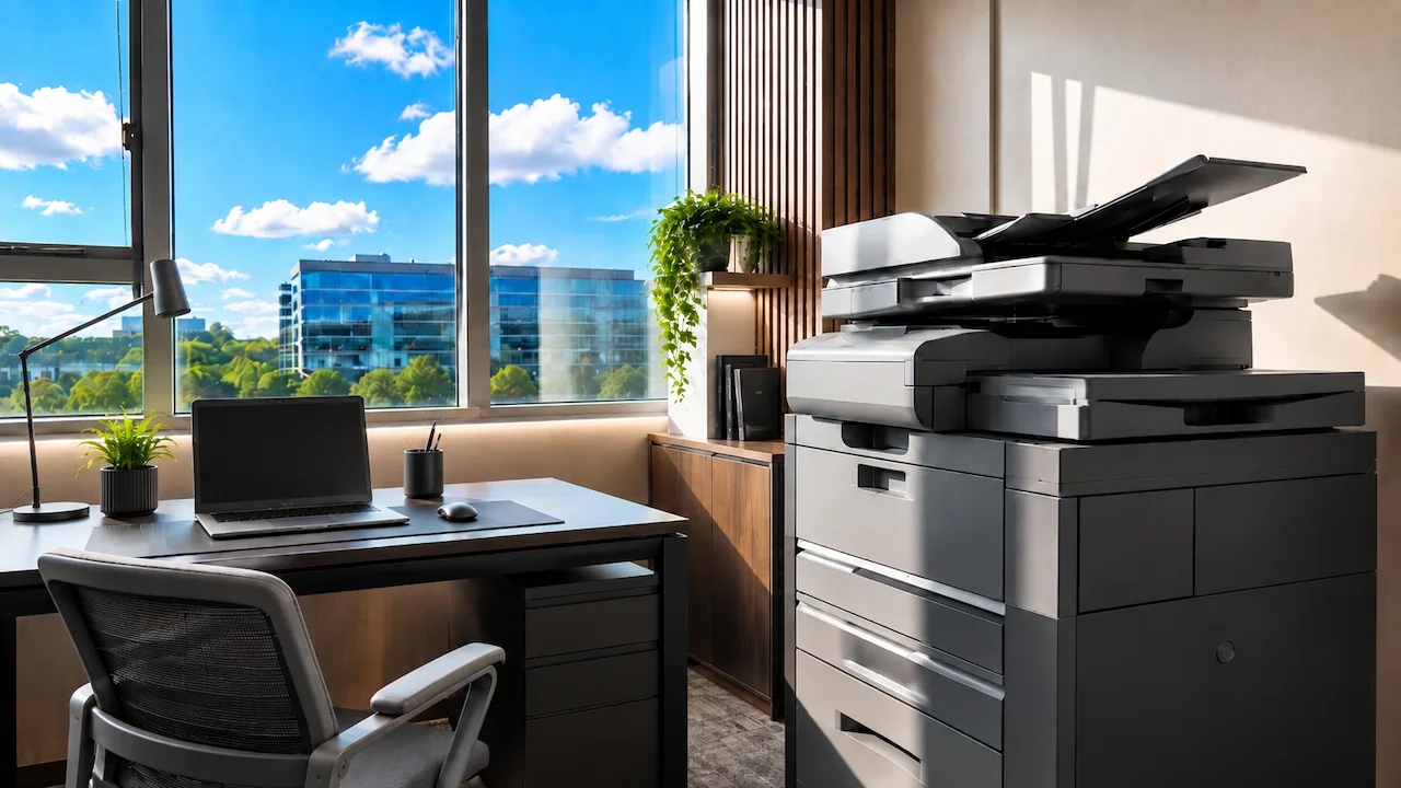 Photocopier with an automatic document feeder for scanning a stack of tests